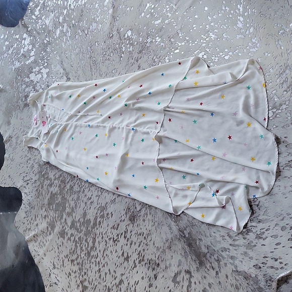 Buddy Love Campbell High Low Dress in Multicolor Star Print NWT SzS/M - Picture 2 of 7